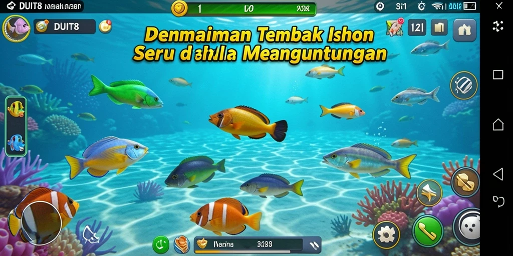 Screenshot gameplay Tembak Ikan yang menarik dan seru di DUIT8.
