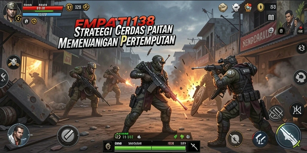 Tampilan dinamis gameplay strategi EMPATI138 menampilkan pertempuran yang intens.