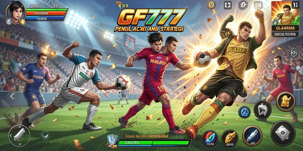 Tampilan gameplay yang menggambarkan aksi olahraga mendebarkan.