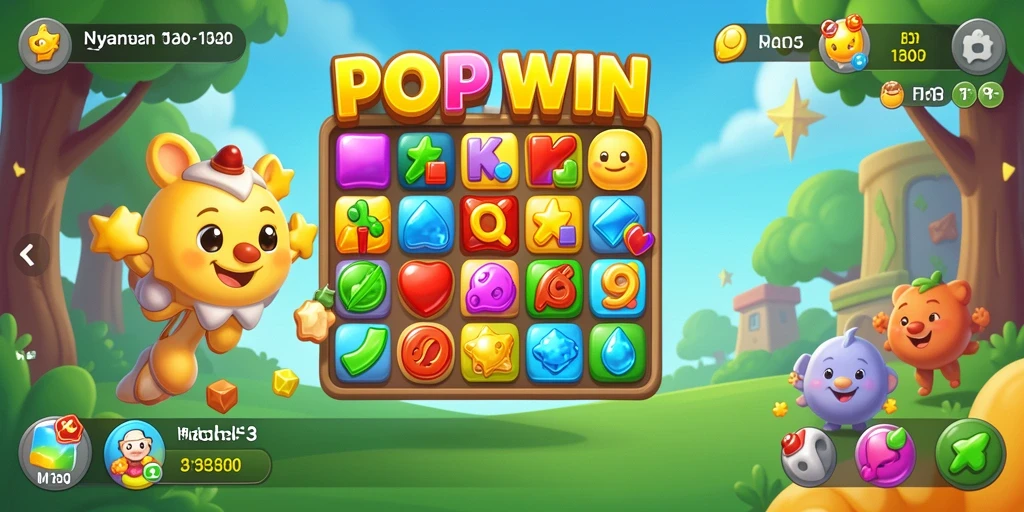 Tampilan gameplay seru dan menantang dari POPWIN.