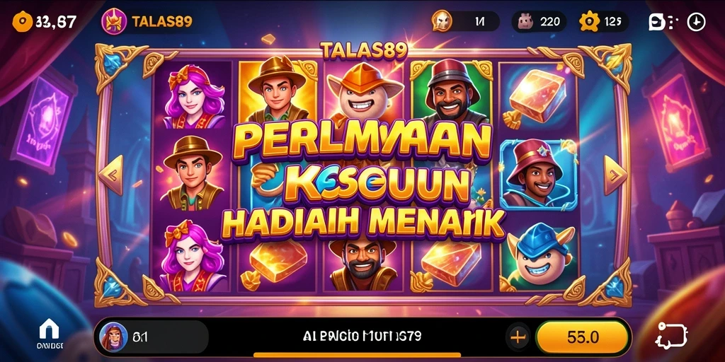 Tampilan gameplay yang menarik dari TALAS89 dengan gulungan penuh warna.